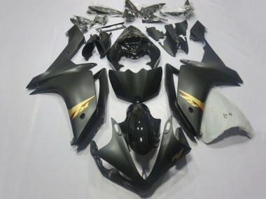 Carena Moto Yamaha YZF 1000 R1 2007-2008 - Nero Lucido Nero Opaco Oro Decal Fabbrica