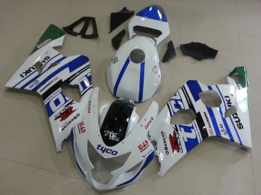 Carena Moto Suzuki GSXR 600 / GSXR 750 2004-2005 - Bianco Blu Nero Verde Tyco Fabbrica