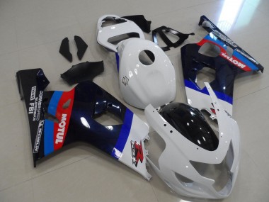 Carena Moto Suzuki GSXR 600 / GSXR 750 2004-2005 - Bianco Blu Rosso Nero Motul Fabbrica