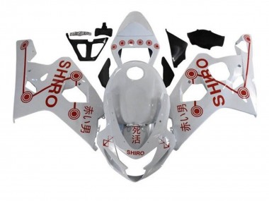 Carena Moto Suzuki GSXR 600 / GSXR 750 2004-2005 - Bianco Rosso Shiro Fabbrica