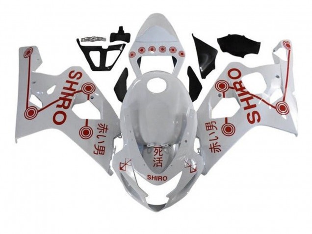 Carena Moto Suzuki GSXR 600 / GSXR 750 2004-2005 - Bianco Rosso Shiro