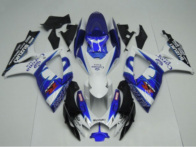 Carena Moto Suzuki GSXR 600 / GSXR 750 2006-2007 - Bianco Blu Nero Corona Extra Motul
