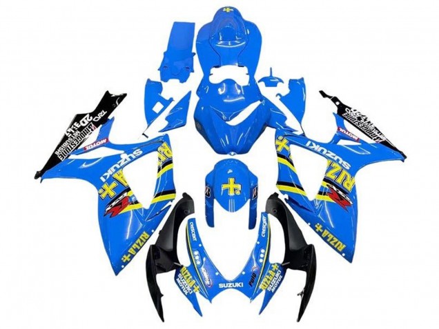 Carena Moto Suzuki GSXR 600 / GSXR 750 2006-2007 - Blu Giallo Nero Rizla