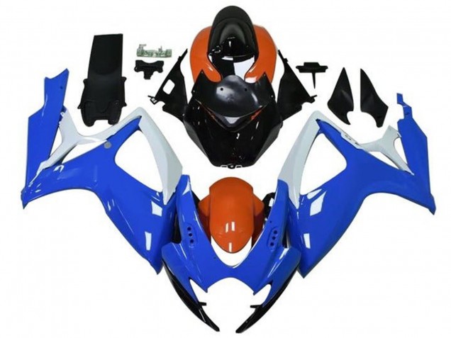 Carena Moto Suzuki GSXR 600 / GSXR 750 2006-2007 - Arancia Blu Bianco Nero