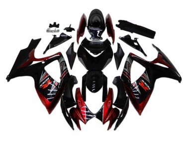 Carena Moto Suzuki GSXR 600 / GSXR 750 2006-2007 - Nero Lucido Rosso Fabbrica