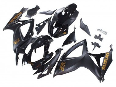 Carena Moto Suzuki GSXR 600 / GSXR 750 2006-2007 - Nero Opaco Nero Lucido Oro Fabbrica