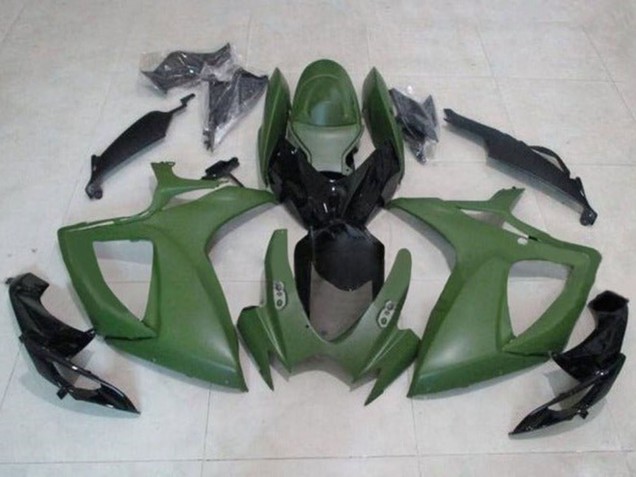Carena Moto Suzuki GSXR 600 / GSXR 750 2006-2007 - Verde Militare Nero Lucido