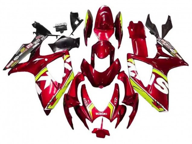 Carena Moto Suzuki GSXR 600 / GSXR 750 2006-2007 - Rosso Giallo Bianco Nero