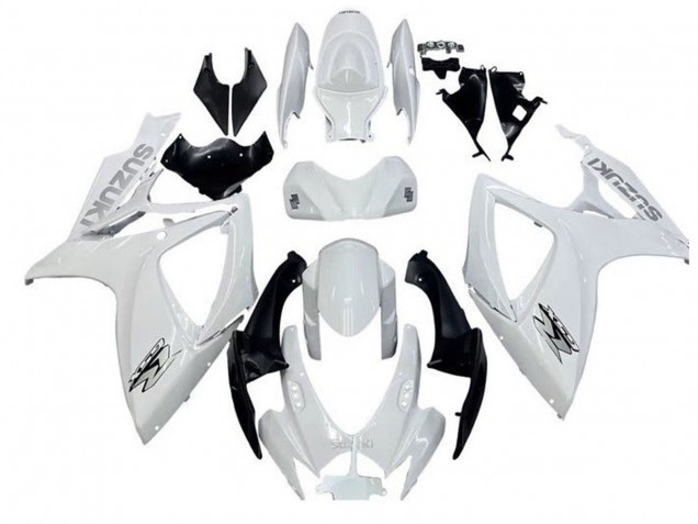 Carena Moto Suzuki GSXR 600 / GSXR 750 2006-2007 - Bianco Nero