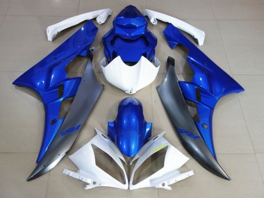 Carena Moto Yamaha YZF R6 2006-2007 - Bianco Blu Nero Opaco Fabbrica