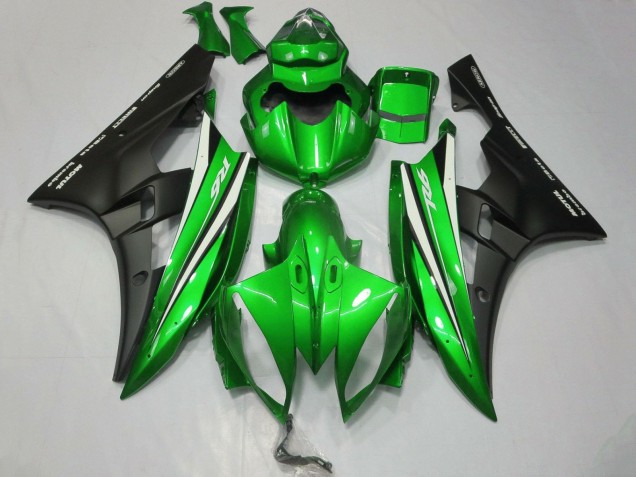 Carena Moto Yamaha YZF R6 2006-2007 - Verde Bianco Nero Opaco
