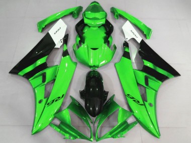Carena Moto Yamaha YZF R6 2006-2007 - Bianco Verde Nero Lucido Fabbrica