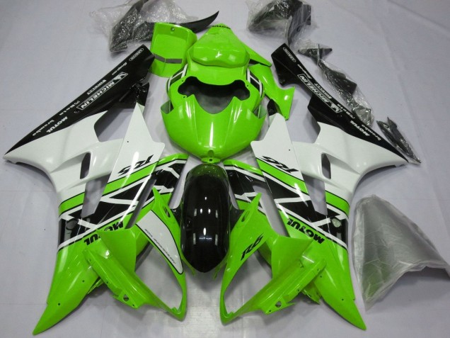 Carena Moto Yamaha YZF R6 2006-2007 - Verde Bianco Nero Lucido