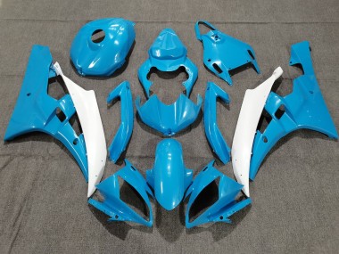 Carena Moto Yamaha YZF R6 2006-2007 - Azzurro Chiaro Bianco Fabbrica