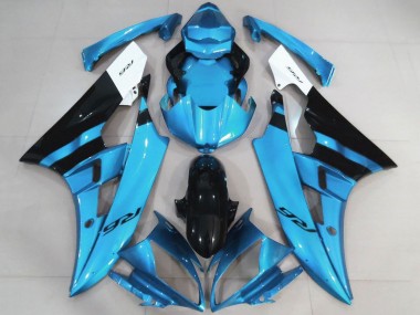 Carena Moto Yamaha YZF R6 2006-2007 - Bianco Azzurro Chiaro Nero Fabbrica