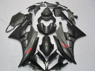 Carena Moto Yamaha YZF R6 2006-2007 - Nero Opaco Rosso Decals Fabbrica