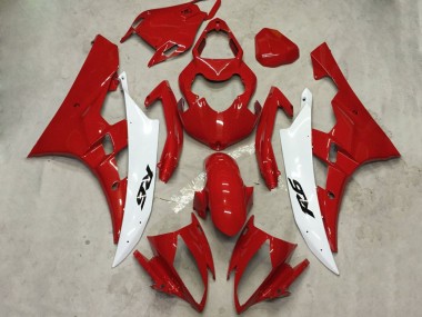 Kit Carena Moto Yamaha YZF R6 2006-2007 - Bianco Rosso Fabbrica