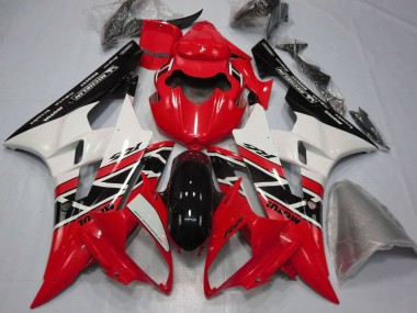 Carena Moto Yamaha YZF R6 2006-2007 - Rosso Bianco Nero Lucido Michelin Motul Fabbrica