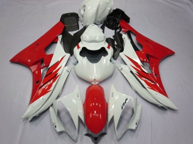 Carena Moto Yamaha YZF R6 2006-2007 - Bianco Rosso Fabbrica