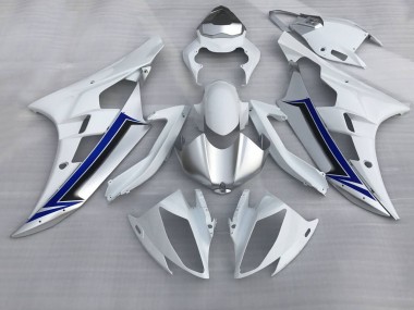 Carena Moto Yamaha YZF R6 2006-2007 - Bianco Argento Blu Nero Fabbrica