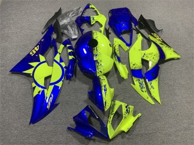 Carena Moto Yamaha YZF R6 2008-2016 - Blu Neon Giallo 46 Fabbrica