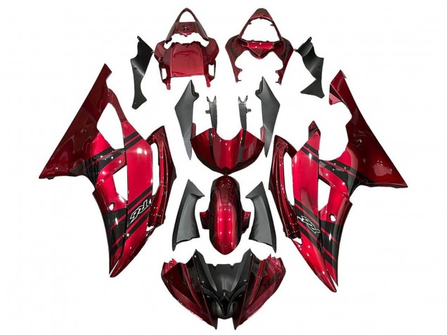 Carena Moto Yamaha YZF R6 2008-2016 - Rosso Nero Banda