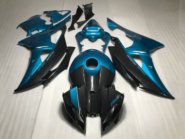 Carena Moto Yamaha YZF R6 2008-2016 - Blu Fibra di Carbonio Stile Fabbrica