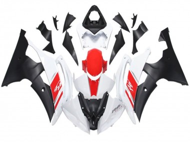 Carena Moto Yamaha YZF R6 2008-2016 - Bianco Rosso Nero Opaco Fabbrica