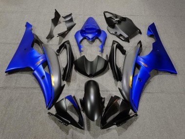 Carena Moto Yamaha YZF R6 2008-2016 - Blu Nero Opaco Giallo Decals Fabbrica