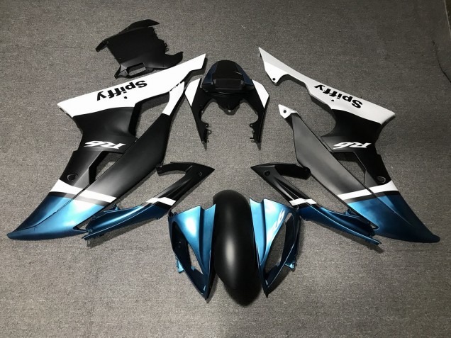 Carena Moto Yamaha YZF R6 2008-2016 - Bianco Blu Nero Opaco Spiffy