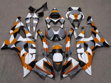Carena Moto Yamaha YZF R6 2008-2016 - Bianco Arancia Grigio Nero Camouflage Fabbrica