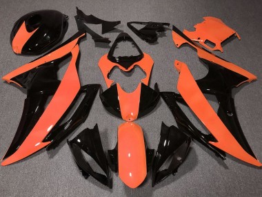 Carena Moto Yamaha YZF R6 2008-2016 - Arancia Nero Lucido Fabbrica