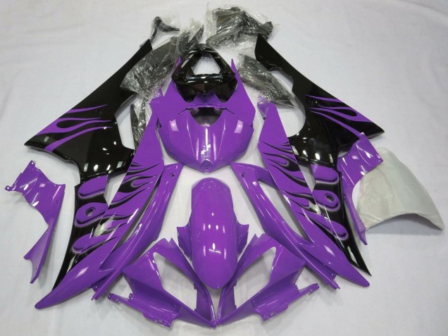 Carena Moto Yamaha YZF R6 2008-2016 - Viola Nero Lucido Fiamma