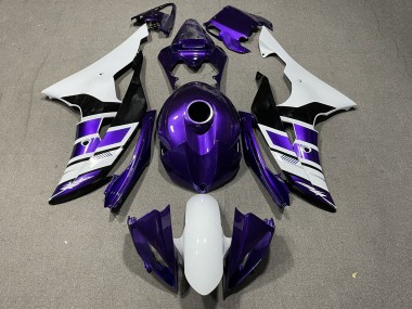 Carena Moto Yamaha YZF R6 2008-2016 - Bianco Viola Nero Banda Fabbrica