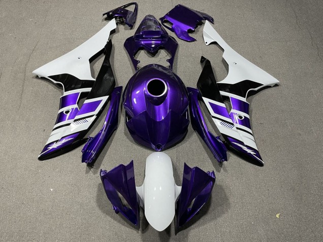 Carena Moto Yamaha YZF R6 2008-2016 - Bianco Viola Nero Banda