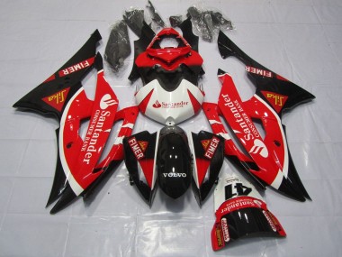 Carena Moto Yamaha YZF R6 2008-2016 - Bianco Rosso Nero Santander Fabbrica
