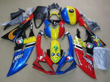 Carena Moto Yamaha YZF R6 2008-2016 - Blu Giallo Rosso Nero Squalo Fabbrica