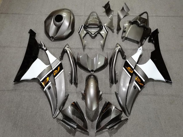 Carena Moto Yamaha YZF R6 2008-2016 - Argento Bianco Oro Nero