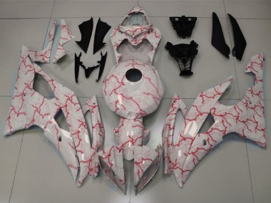 Carena Moto Yamaha YZF R6 2008-2016 - Bianco Rosso Fulmine Fabbrica