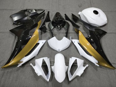 Carena Moto Yamaha YZF R6 2008-2016 - Bianco Oro Nero Lucido Fabbrica