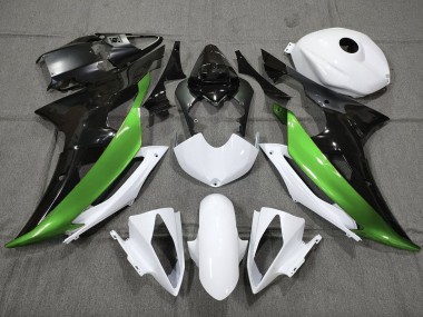 Carena Moto Yamaha YZF R6 2008-2016 - Bianco Verde Nero Lucido Fabbrica