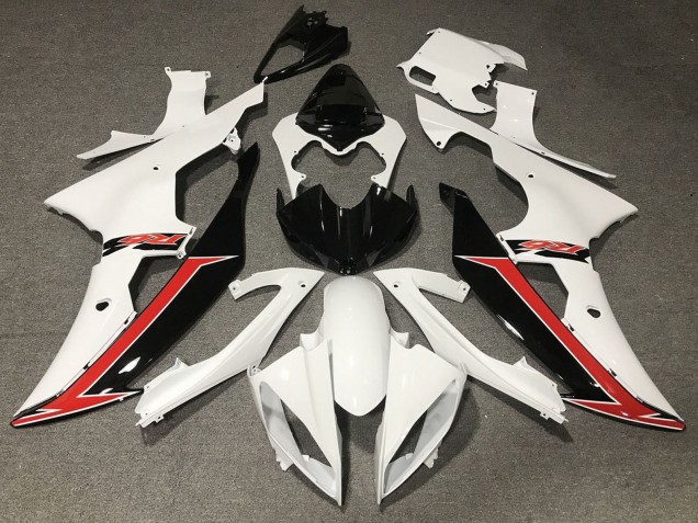 Carena Moto Yamaha YZF R6 2008-2016 - Bianco Rosso Nero Lucido