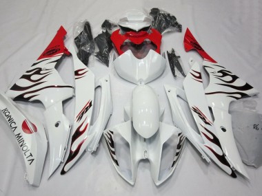 Carena Moto Yamaha YZF R6 2008-2016 - Bianco Rosso Nero Fiamma Fabbrica