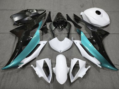 Carena Moto Yamaha YZF R6 2008-2016 - Bianco Nero Blu Verde Acqua Fabbrica