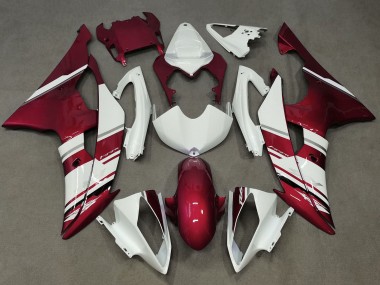 Carena Moto Yamaha YZF R6 2008-2016 - Bianco Caramella Rosso Fabbrica
