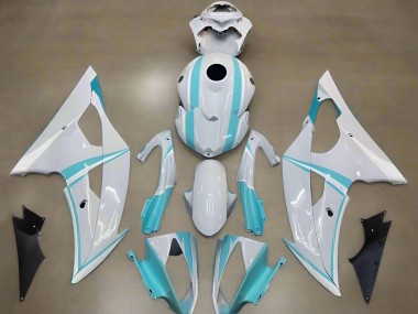 Carena Moto Yamaha YZF R6 2008-2016 - Bianco Azzurro Chiaro Fabbrica