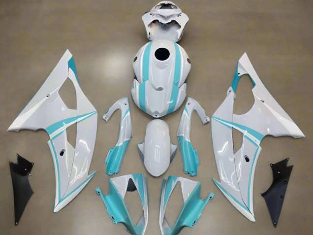 Carena Moto Yamaha YZF R6 2008-2016 - Bianco Azzurro Chiaro