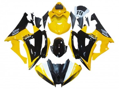 Carena Moto Yamaha YZF R6 2008-2016 - Giallo Nero Lucido Fabbrica