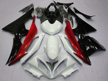 Carena Moto Yamaha YZF R6 2008-2016 - Bianco Rosso Nero Lucido Fabbrica