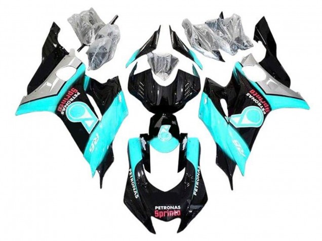 Carene Moto Yamaha YZF R6 2017-2025 - Turchese Blu Nero Lucido Petronas